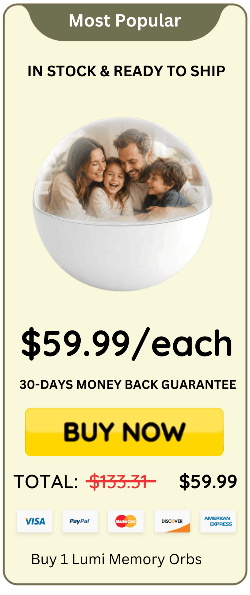 Lumi Memory Orb offer price